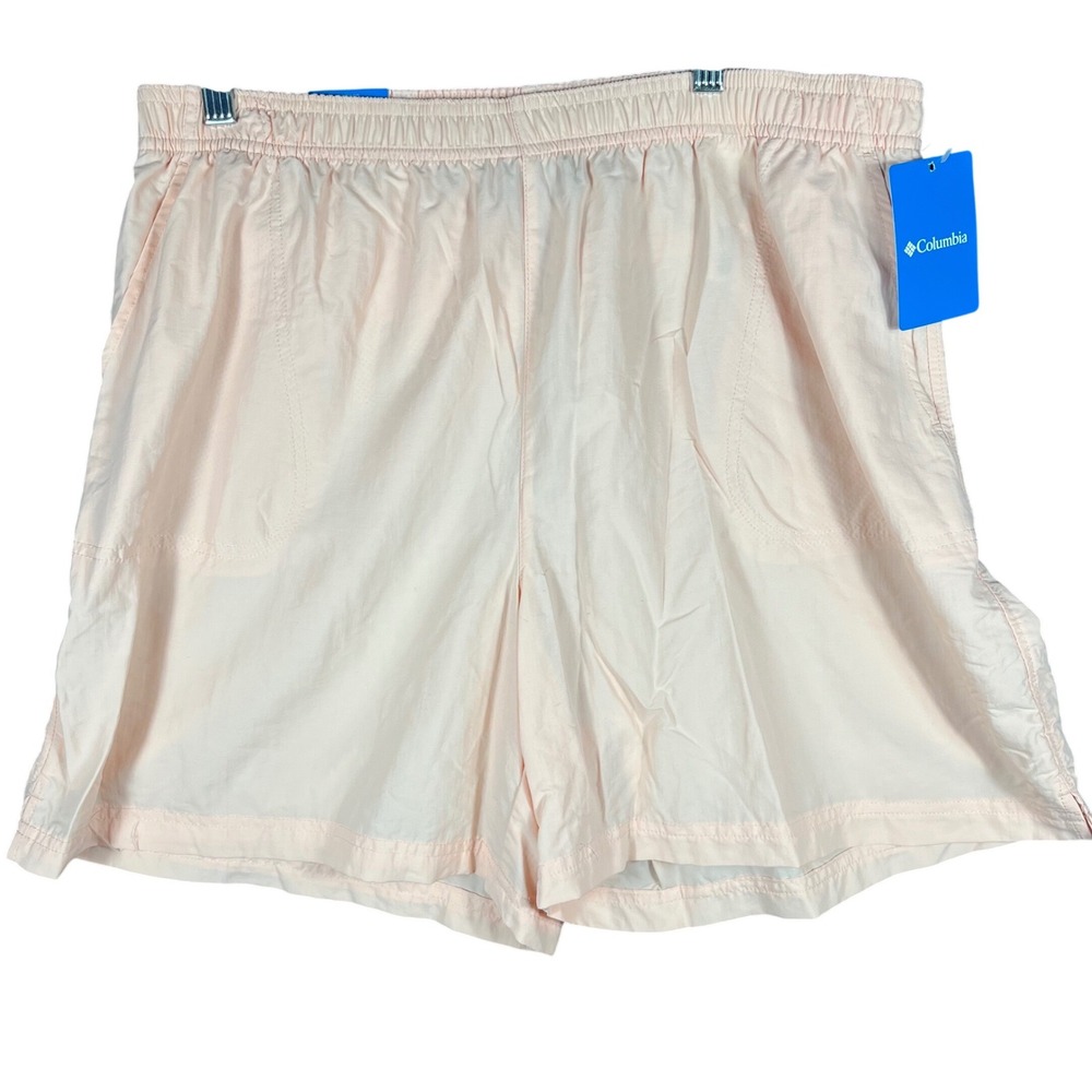 Columbia Court Shorts Womens 1X Peach Nylon Activewear‎ Beach Swimsuit